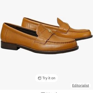 NWT Tory Burch Coconut Sugar Tan Leather Loafers 8M